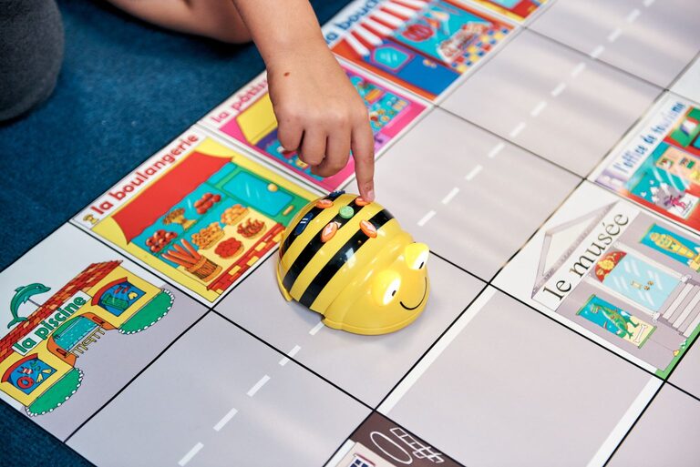 KinderCoding with Bee-Bots at Mid-Hudson Discovery Museum in Poughkeepsie